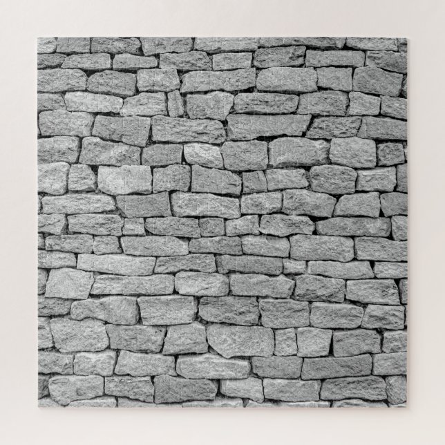 Quebra-cabeça Muro de pedra cinza, fundo abstrato. (Vertical)