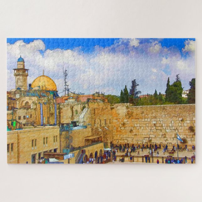 Quebra-cabeça Muro Ocidental (Muro de Tristeza) em Jerusalém (Horizontal)