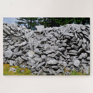 Quebra-cabeça Muros de Pedra Inisheer Ilhas Aran Galway Irlanda.