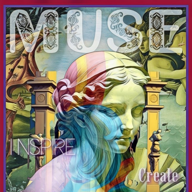 Quebra-cabeça MUSA da Iluminação (A blend of classical antiquity with modern graphic design. 
Available in a jigsaw puzzle & more!)