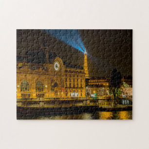 Quebra-cabeça Musée d'Orsay em Paris à noite, França, Europa