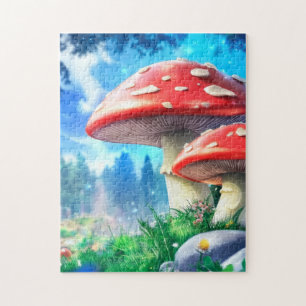 Quebra-cabeça Mushroom Forest Fantasy Art