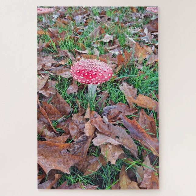 Quebra-cabeça mushroom red with white dots (Vertical)