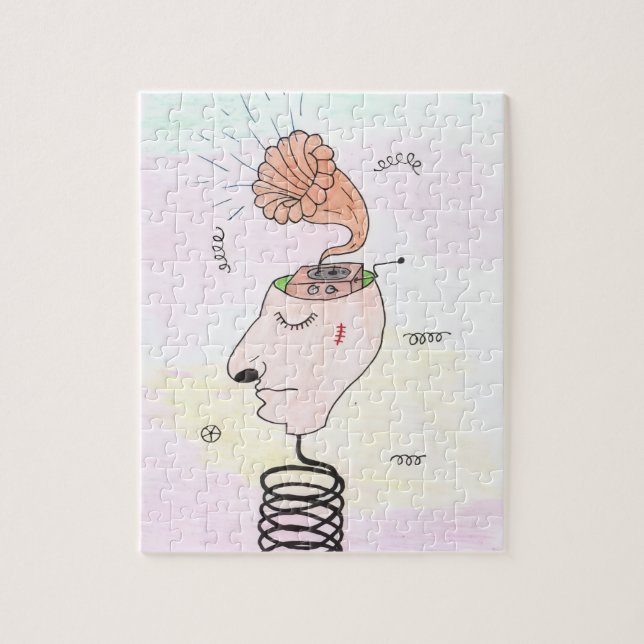 Quebra-cabeça "Music in my head" Postcard (Vertical)