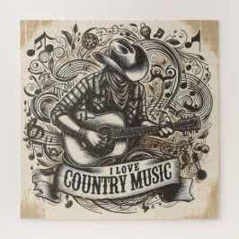 Quebra-cabeça Música country.