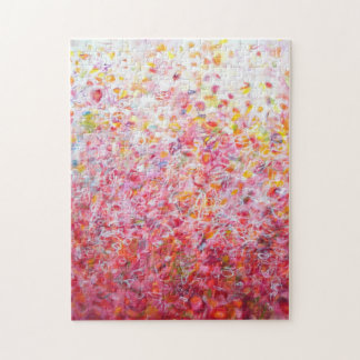 Quebra-cabeça Música de Amor - Pintura Abstrato Rosa