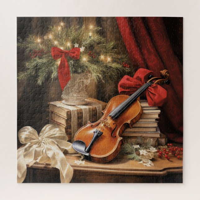 Quebra-cabeça Música de Violino de Natal (Vertical)
