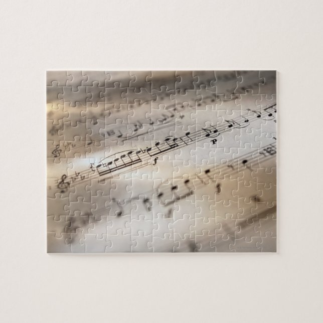 Quebra-cabeça Música em Folha Detalhada (Horizontal)