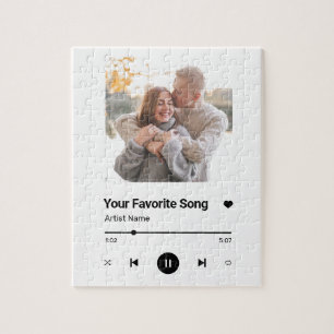 Quebra-cabeça Música Personalizada Música Favorita Uma Foto Coff