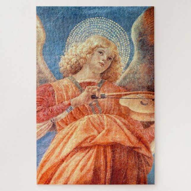 Quebra-cabeça Musical angel playing the violin fresco (Vertical)