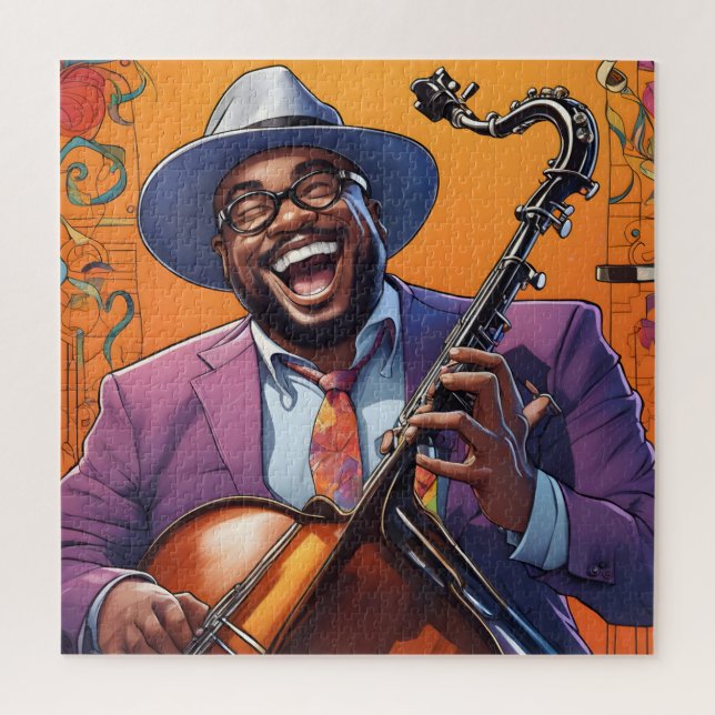 Quebra-cabeça músicos do jazz (Vertical)