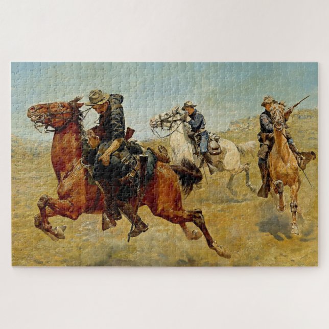 Quebra-cabeça “My Bunkie” Arte Ocidental por Charles Schreyvogel (Horizontal)