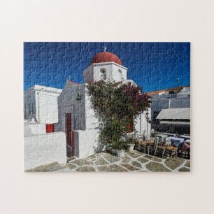 Quebra-cabeça Mykonos Grécia Viagem - Church Café Europe Turis