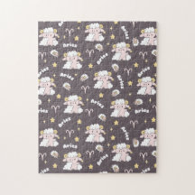Mystic Aries Zodiac Night Bunny e Ram