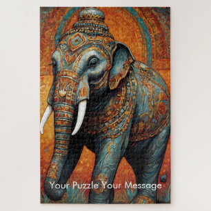 Quebra-cabeça Mystic Boho Elephant Mandala