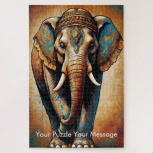 Quebra-cabeça Mystic Boho Elephant Mandala