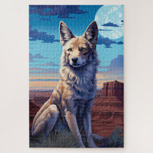 Quebra-cabeça Mystical Coyote Sudoeste Themed