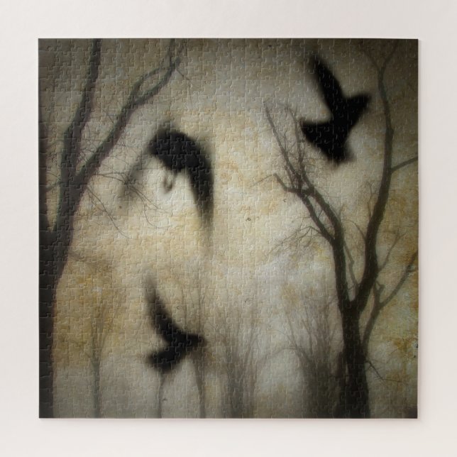 Quebra-cabeça Mystical Crow Forest (Vertical)
