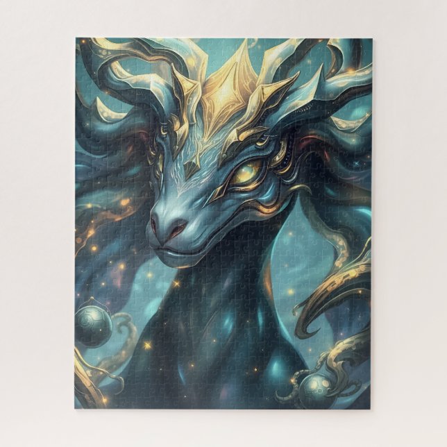 Quebra-cabeça Mythical Golden Antler Deer (Vertical)