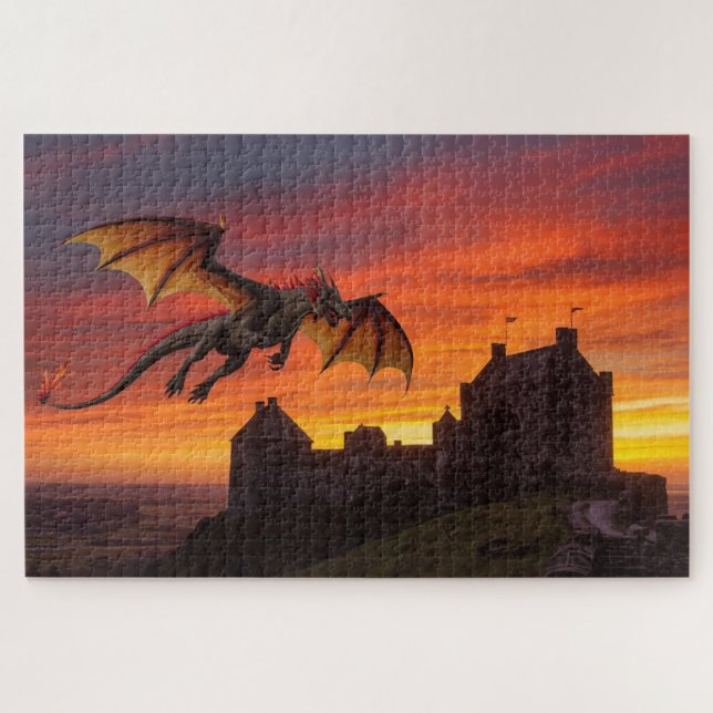 Quebra-cabeça Mythical Welsh Dragon Jigsaw Puzzle (Horizontal)
