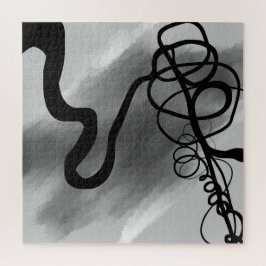 Quebra-cabeça Na grade: Abstrato preto e Cinza