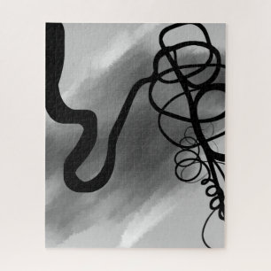 Quebra-cabeça Na grade: Abstrato preto e Cinza