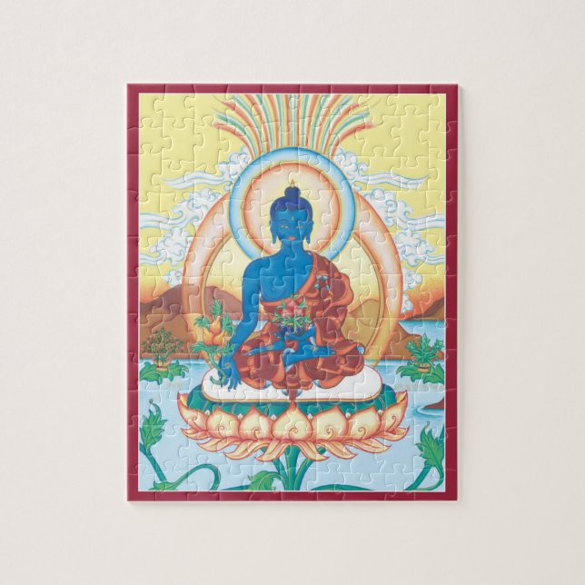 QUEBRA-CABEÇA na LATA - medicina Buddha - mestre (Vertical)