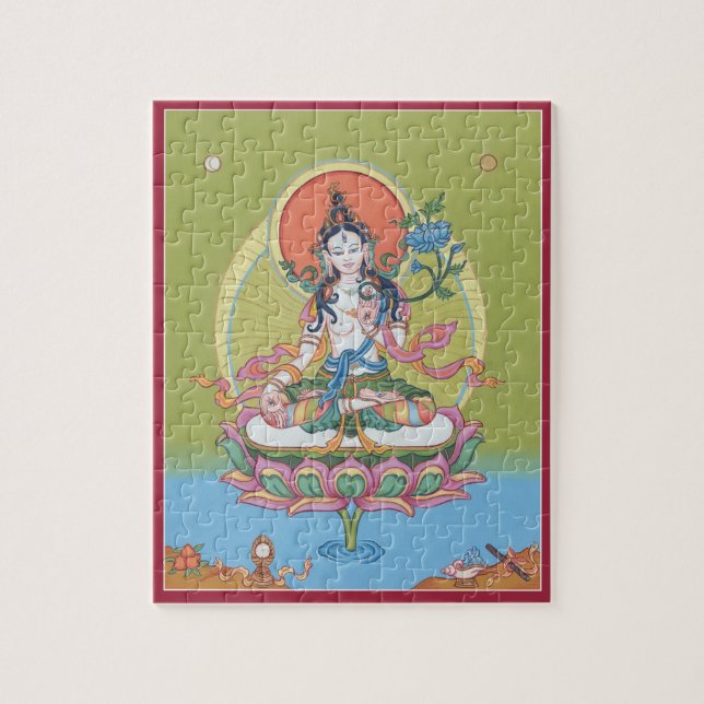 QUEBRA-CABEÇA NA LATA - Tara branco - Buddha da (Vertical)