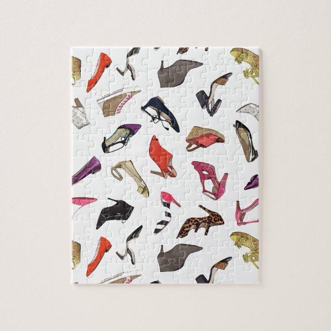 Quebra-cabeça na moda dos calçados da forma (Vertical)