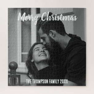 Quebra-cabeça Na moda preto e branco de Feliz Natal