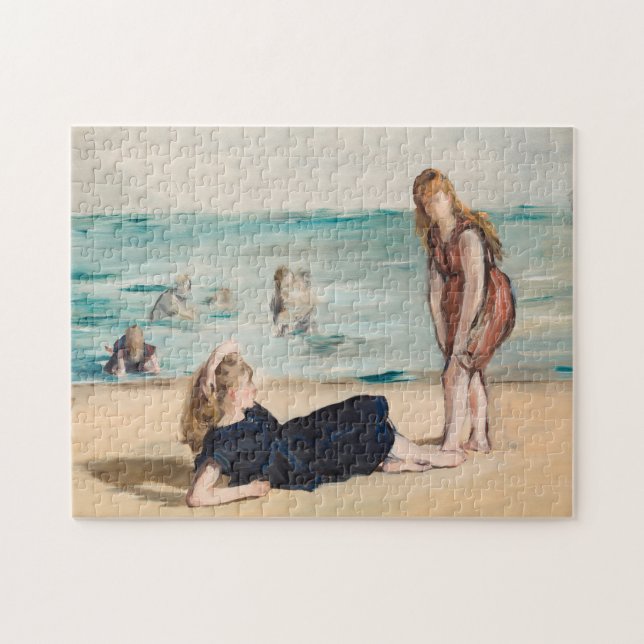 Quebra-cabeça Na praia | Édouard Manet (Horizontal)