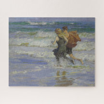 Na praia (por Edward Henry Potthast)