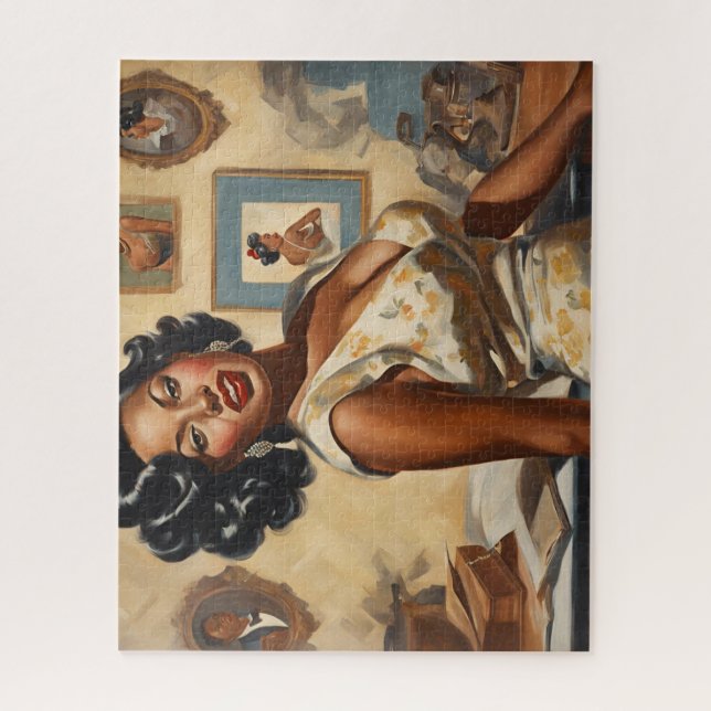 Quebra-cabeça Na sala de estar (Vertical)