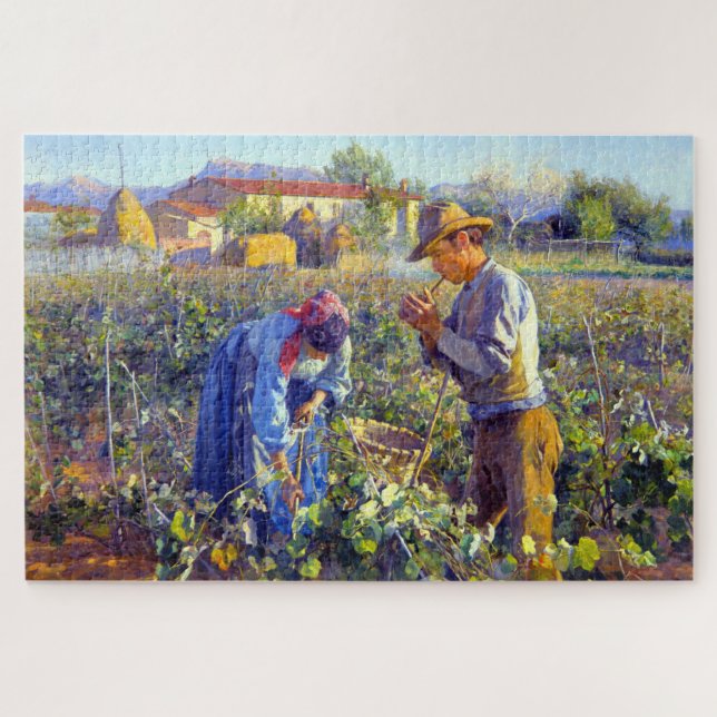 Quebra-cabeça Na Vinha Elin Danielson-Gambogi 1898  (Horizontal)