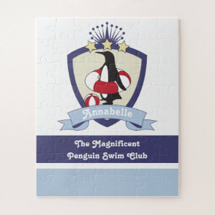 Quebra-cabeça Nadação Crest Cute Cartoon Penguin Kids