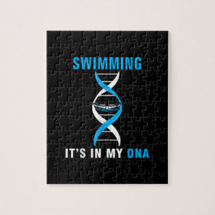 Quebra-cabeça Nadar É No Meu DNA, Engraçado Swimer, Nadar Lega