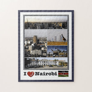 Quebra-cabeça Nairobi - Adoro o Mosaico - Quênia -