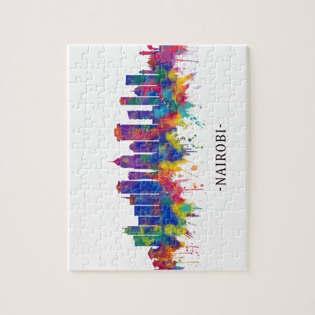 Quebra-cabeça Nairobi Kenya Skyline (Vertical)