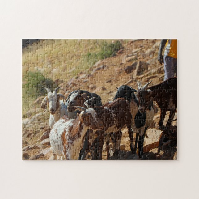 Quebra-cabeça Namíbia África Paisagem Namibiana Cabras (Horizontal)