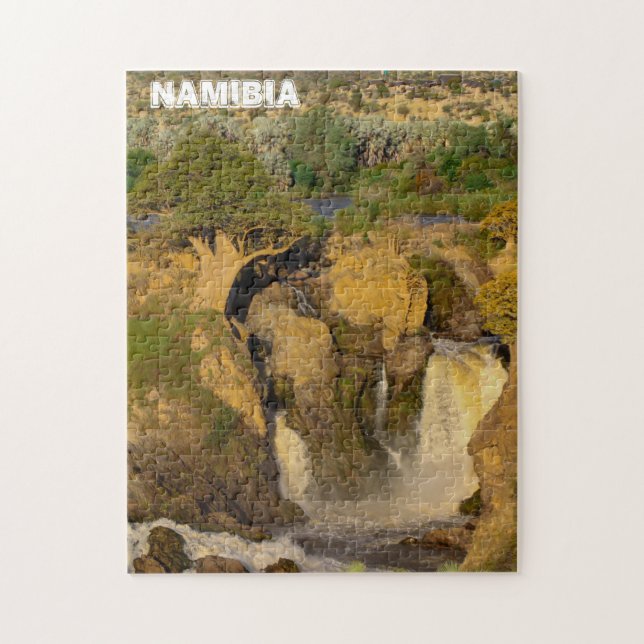 Quebra-cabeça Namíbia Kunene Rio Epupa cai na paisagem natureza (Vertical)