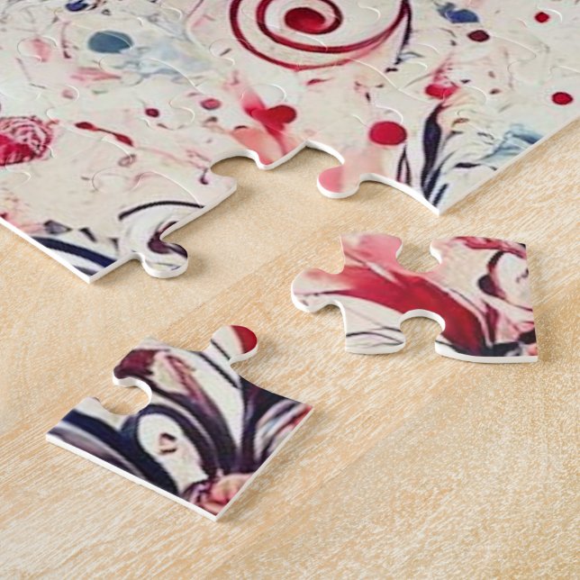 QUEBRA-CABEÇA NAMORADOS BUQUÊ / ROSA (Lateral)