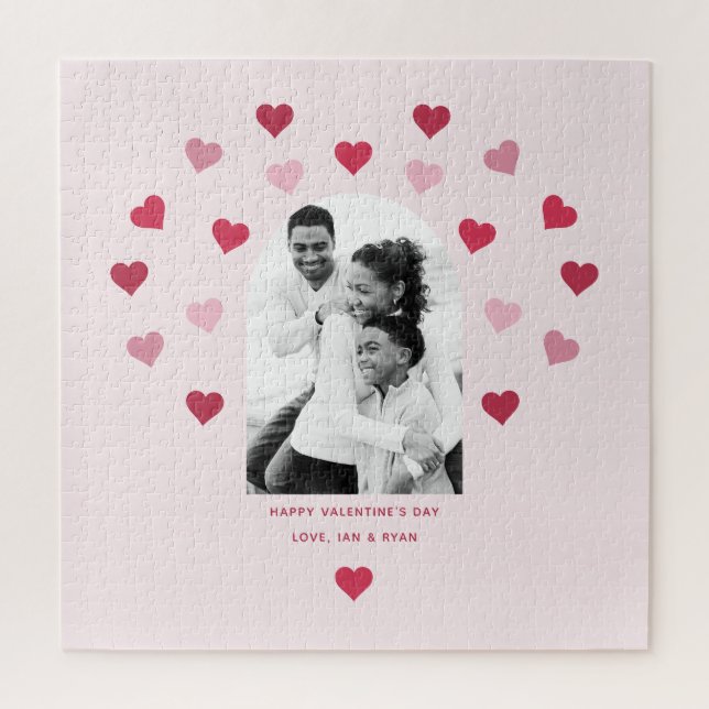 Quebra-cabeça Namorados de Fotografia Padrão, Rosa e Coração Ver (Vertical)