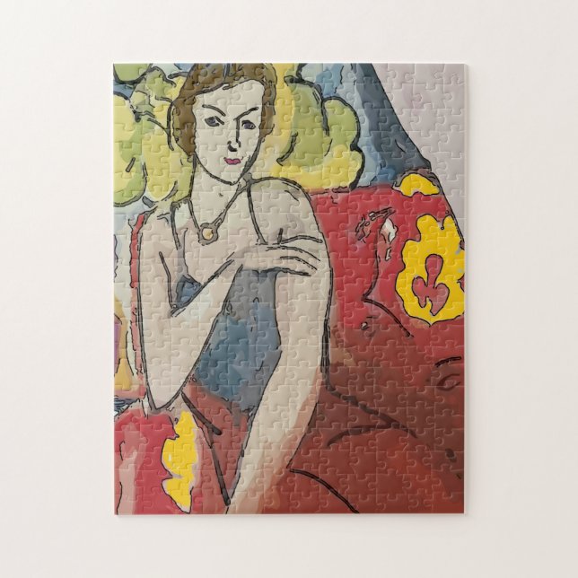 Quebra-cabeça Nancy em Cadeira Vermelha (Vertical)