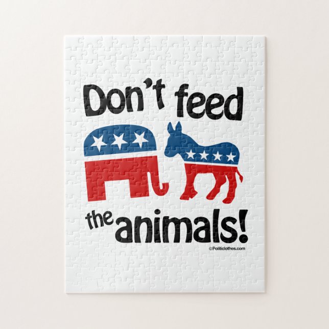 Quebra-cabeça Não alimente os animais (Vertical)