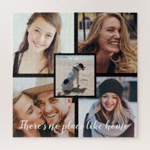 Quebra-cabeça Não há lugar como Colagem de Fotos Personalizada