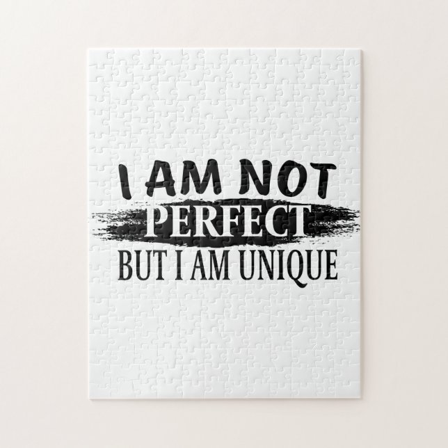 Quebra-cabeça Não sou perfeito, mas sou único (Vertical)