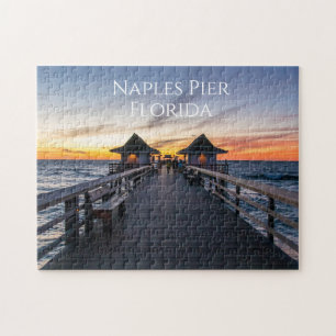 Quebra-cabeça Nápoles Pier Ocean Florida Sunset