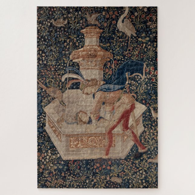 Quebra-cabeça Narciso no Poço, Tapeçaria Medieval (Vertical)