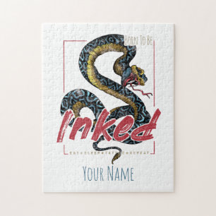 Quebra-cabeça Nascer A Ser Inked Tatto Design Vintage Cobra