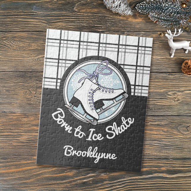 Quebra-cabeça Nascer ao Skate de gelo - Tartan Snowflakes Ice Sk (Criador carregado)